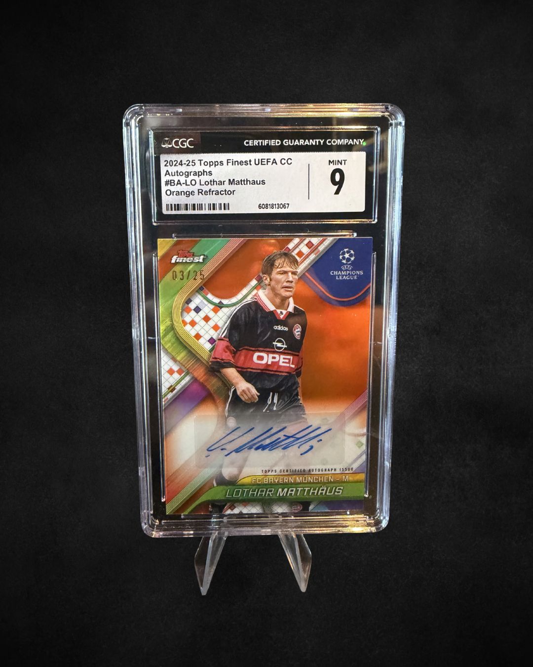Lothar Matthaus Autograph 3/25 CGC 9 MINT